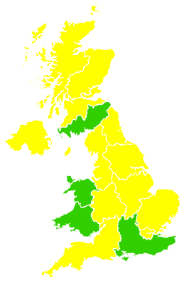 Click on a region for air pollution levels for 03/05/2007