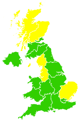 Click on a region for air pollution levels for 03/05/2009