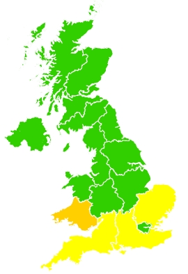 Click on a region for air pollution levels for 03/05/2021
