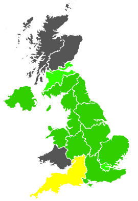 Click on a region for air pollution levels for 03/06/1991