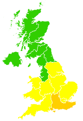 Click on a region for air pollution levels for 03/06/2006