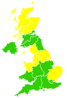 Click on a region for air pollution levels for 03/06/2008