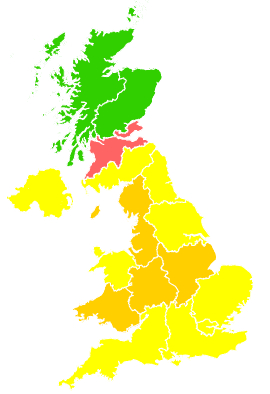 Click on a region for air pollution levels for 03/06/2010