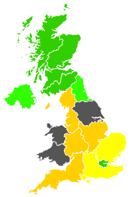 Click on a region for air pollution levels for 03/07/1987