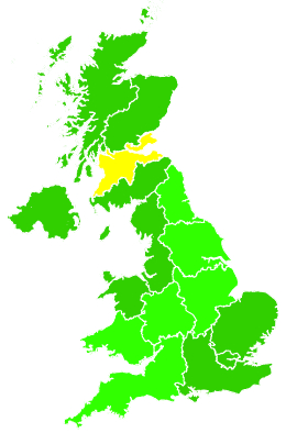 Click on a region for air pollution levels for 03/07/1997