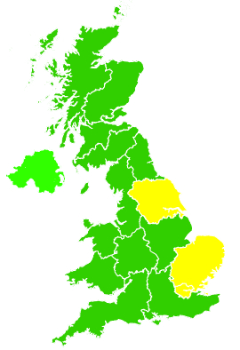 Click on a region for air pollution levels for 03/07/2008
