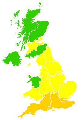 Click on a region for air pollution levels for 03/07/2011