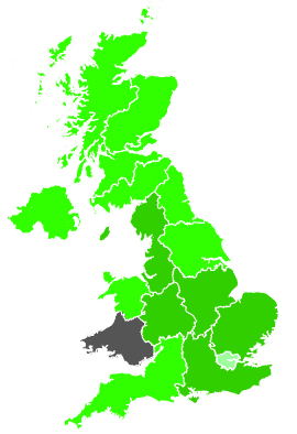 Click on a region for air pollution levels for 03/08/1987