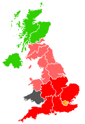 Click on a region for air pollution levels for 03/08/1990