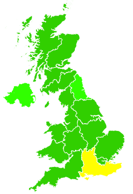 Click on a region for air pollution levels for 03/08/1998