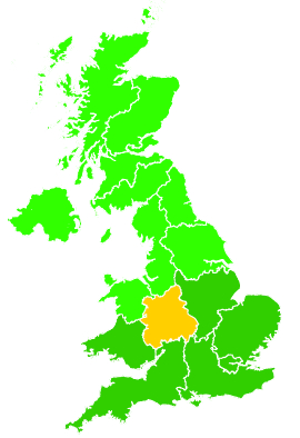 Click on a region for air pollution levels for 03/08/2010