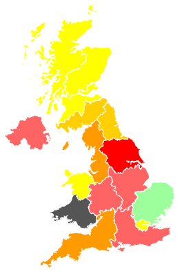 Click on a region for air pollution levels for 03/09/1991