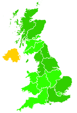 Click on a region for air pollution levels for 03/09/1992