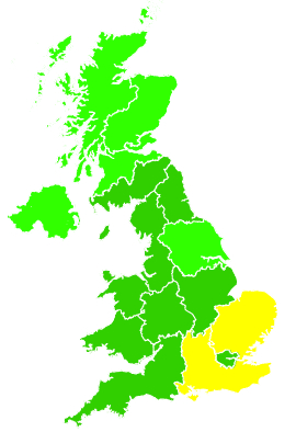 Click on a region for air pollution levels for 03/09/2011