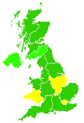 Click on a region for air pollution levels for 03/09/2023