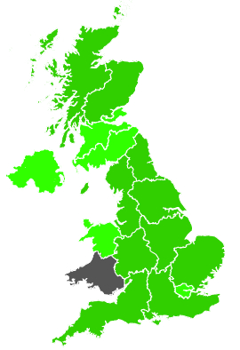 Click on a region for air pollution levels for 03/10/1987