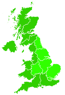 Click on a region for air pollution levels for 03/10/1995