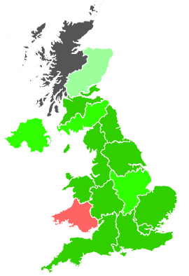 Click on a region for air pollution levels for 03/10/2001