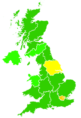 Click on a region for air pollution levels for 03/10/2002