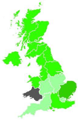 Click on a region for air pollution levels for 03/11/1987