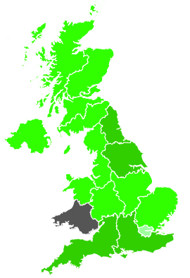 Click on a region for air pollution levels for 03/11/1988