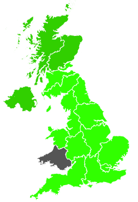 Click on a region for air pollution levels for 03/11/1990