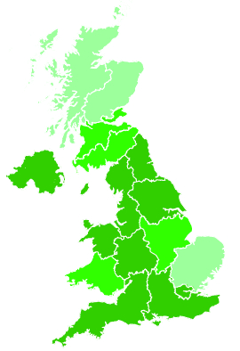 Click on a region for air pollution levels for 03/11/1994