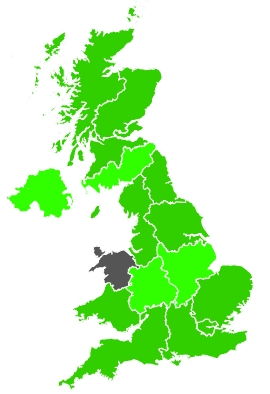 Click on a region for air pollution levels for 03/11/2000