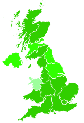 Click on a region for air pollution levels for 03/11/2022