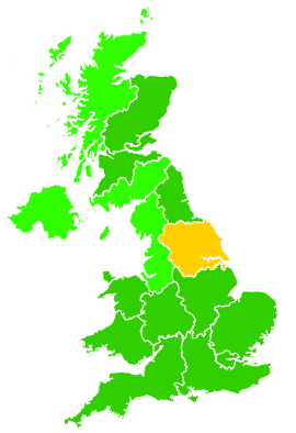 Click on a region for air pollution levels for 03/12/2005