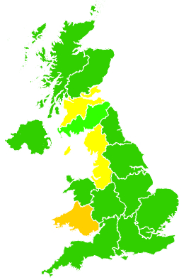 Click on a region for air pollution levels for 03/12/2014