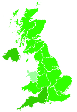 Click on a region for air pollution levels for 03/12/2022