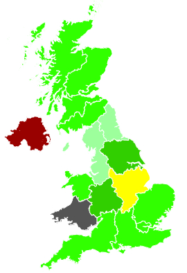 Click on a region for air pollution levels for 04/01/1990
