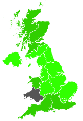 Click on a region for air pollution levels for 04/01/1991