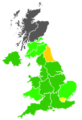 Click on a region for air pollution levels for 04/01/1994