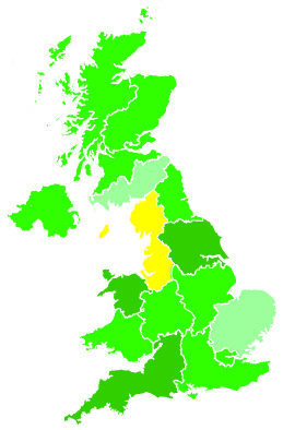 Click on a region for air pollution levels for 04/01/1996