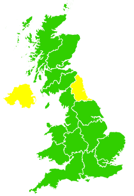 Click on a region for air pollution levels for 04/01/1998