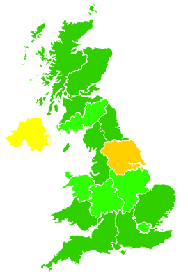 Click on a region for air pollution levels for 04/01/2006