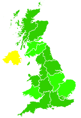 Click on a region for air pollution levels for 04/01/2009