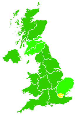 Click on a region for air pollution levels for 04/02/2000