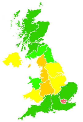 Click on a region for air pollution levels for 04/02/2006
