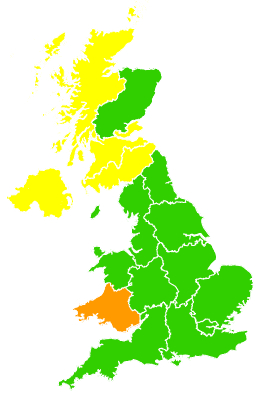 Click on a region for air pollution levels for 04/02/2011