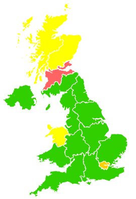 Click on a region for air pollution levels for 04/03/2006