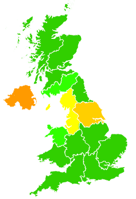 Click on a region for air pollution levels for 04/03/2011