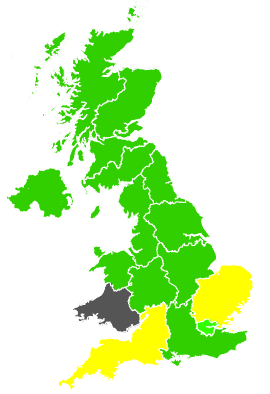 Click on a region for air pollution levels for 04/04/1988