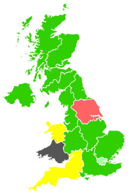 Click on a region for air pollution levels for 04/04/1991