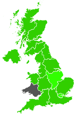 Click on a region for air pollution levels for 04/04/1992