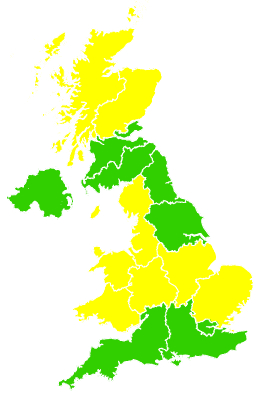 Click on a region for air pollution levels for 04/04/2005