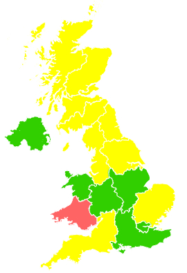 Click on a region for air pollution levels for 04/04/2013