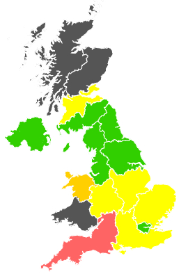 Click on a region for air pollution levels for 04/05/1989